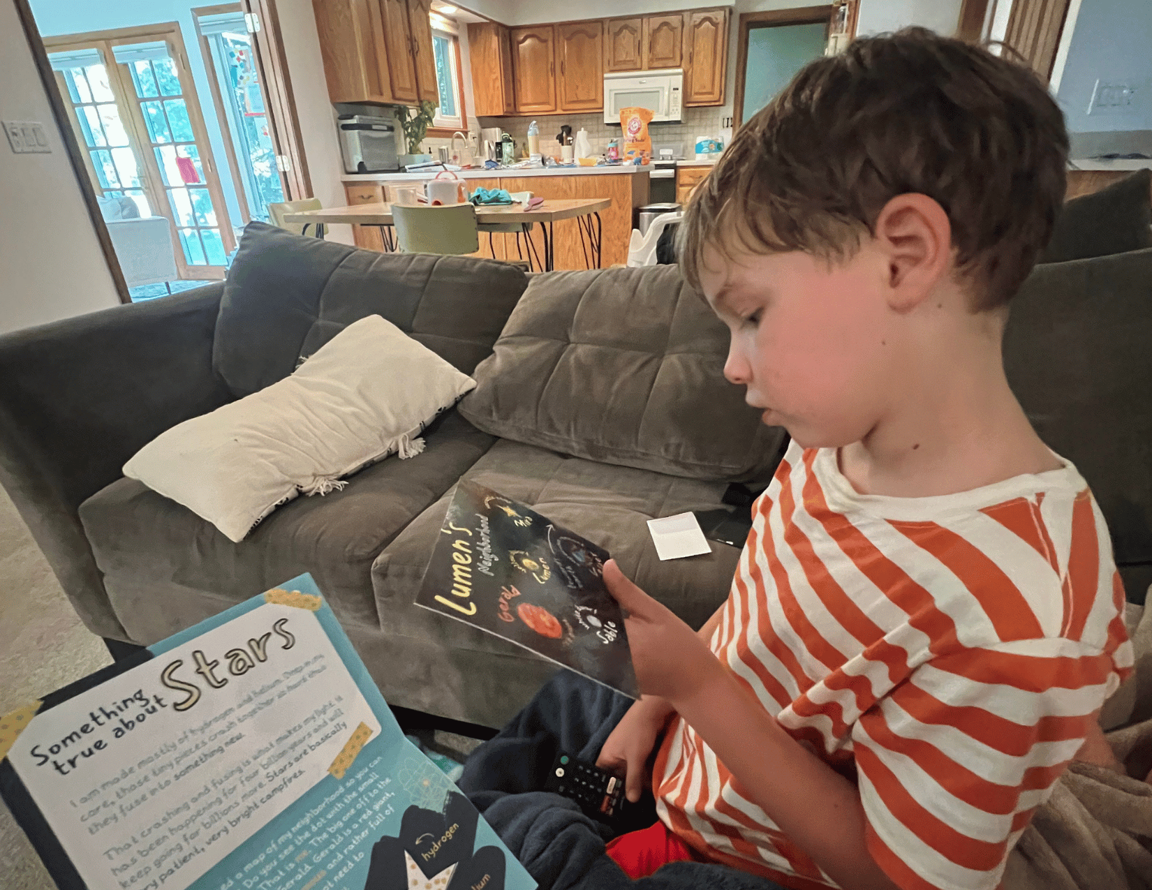 Child doing the activity